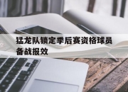 LD 乐动APP下载-猛龙队锁定季后赛资格球员备战报效